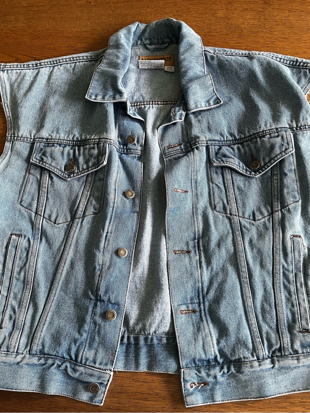 Vintage Wrangler Hero Light Blue Denim Vest